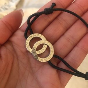 Bulgari silver and black bracelet
